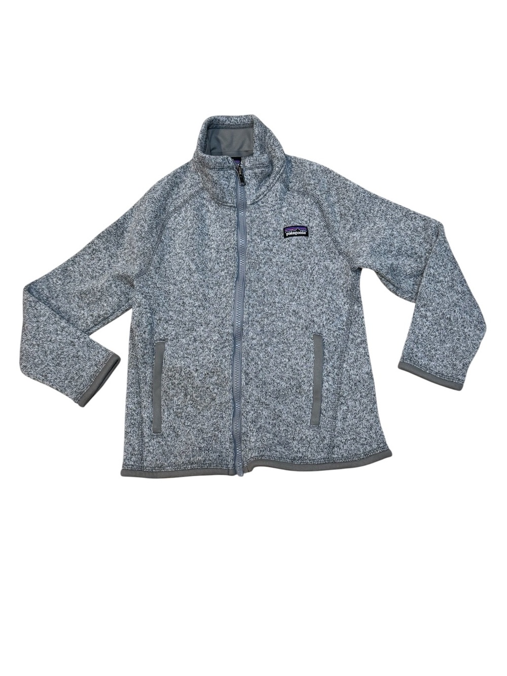 Patagonia Kids Gray Better Sweater Full Zip Outdoor Hiking Jacket Small 7-8